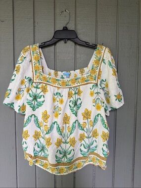 Draper James Floral Squareneck Top XL & S